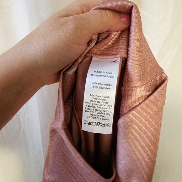 Lanston x Revolve biker shorts Mauve Pink high-waisted Athleisure Size S NWT - Picture 6 of 12